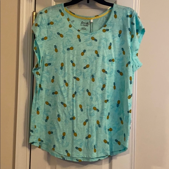 Le Tigre Pineapple Print Tee - Picture 1 of 4